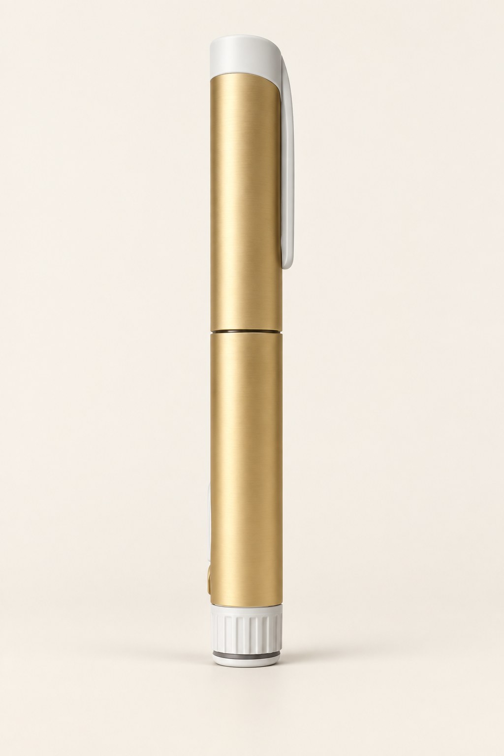 Halcyon injection pen platform in brushed gold and white